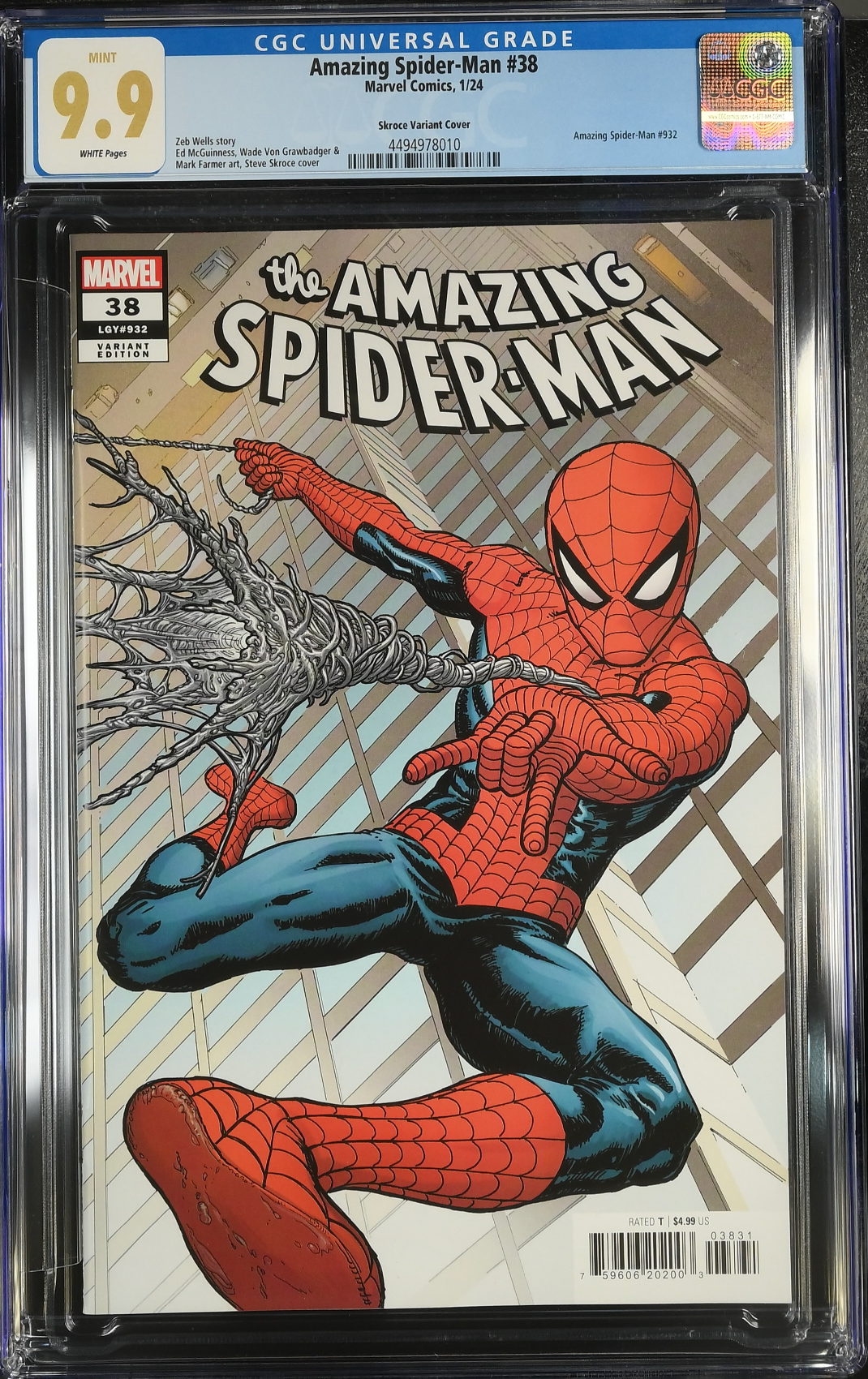 Amazing Spider-Man #38 Skroce Variant CGC 9.9