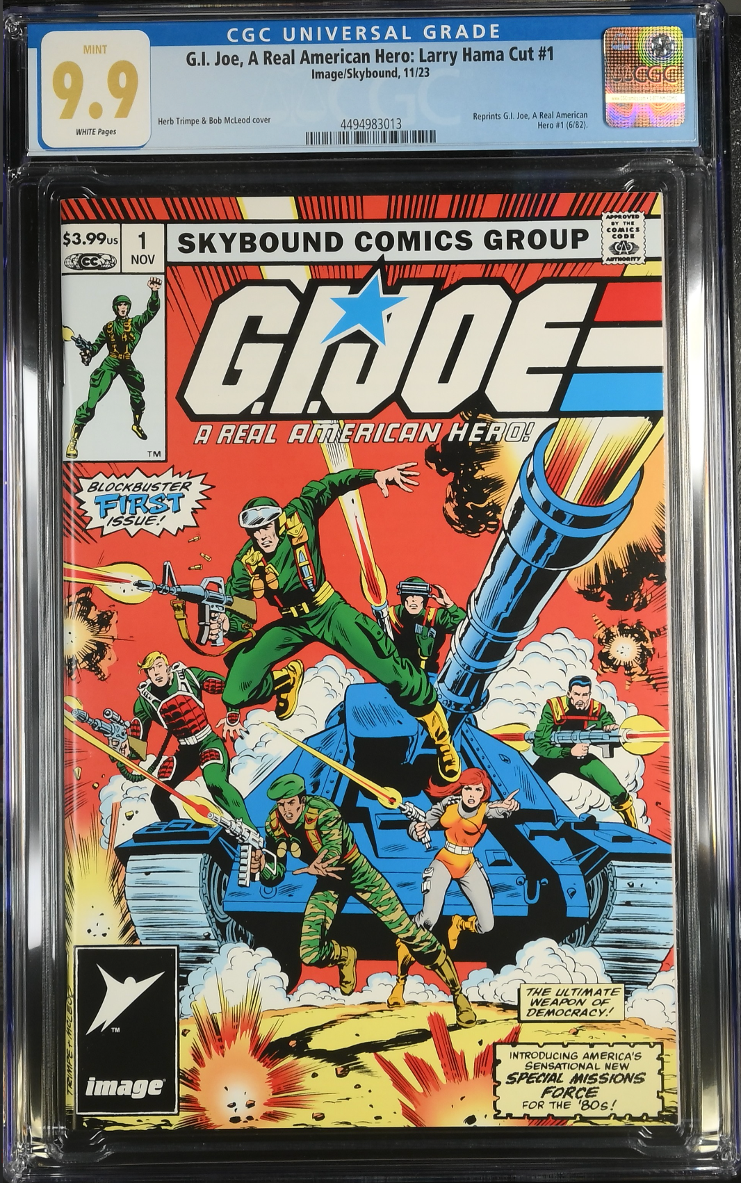 G.I. Joe: A Real American Hero #1 Larry Hama Cut CGC 9.9