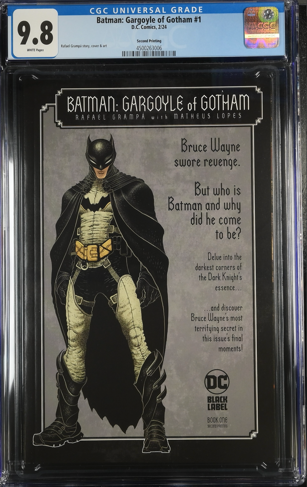 Batman: Gargoyle of Gotham #1 Second Printing CGC 9.8