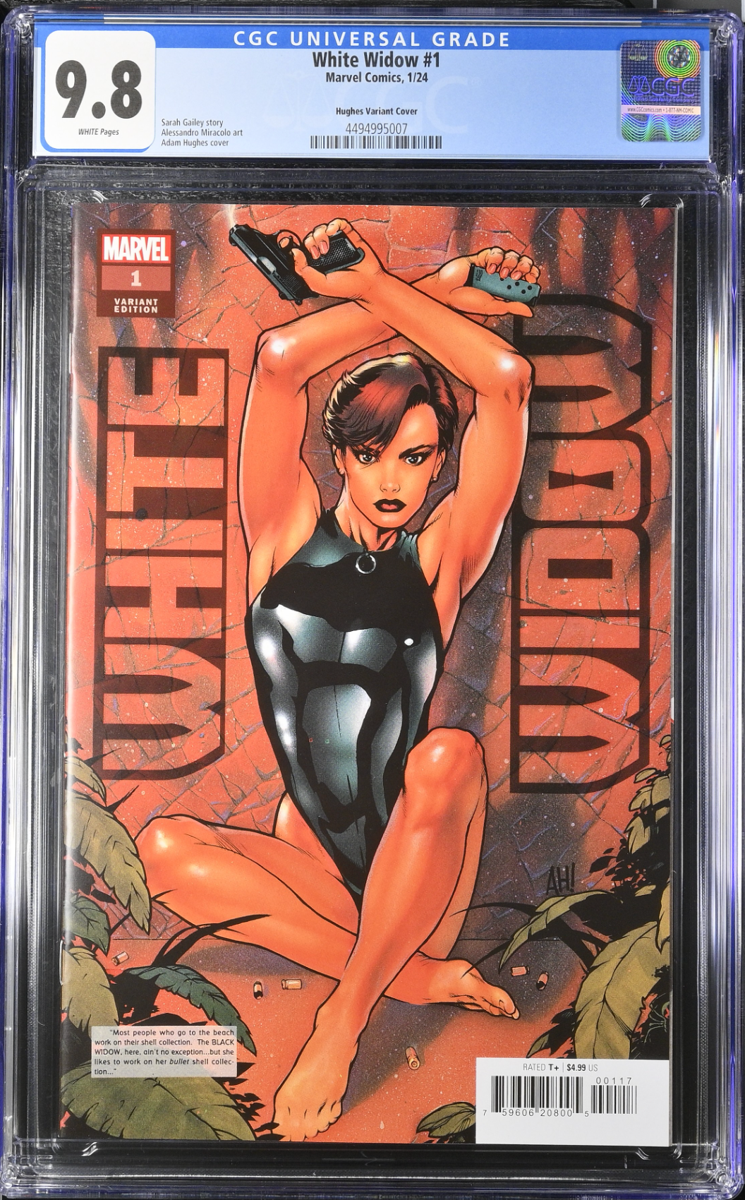 White Widow #1 Hughes 1:25 Retailer Incentive Variant CGC 9.8