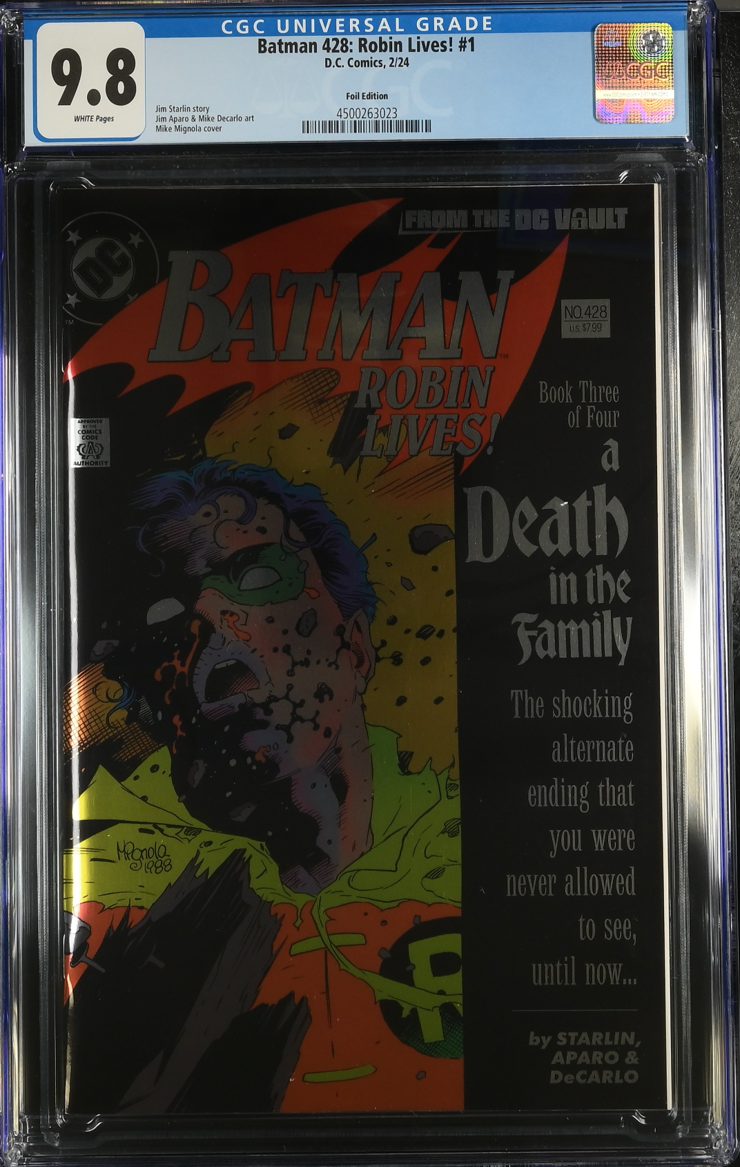 Batman #428 Robin Lives! Foil Variant CGC 9.8