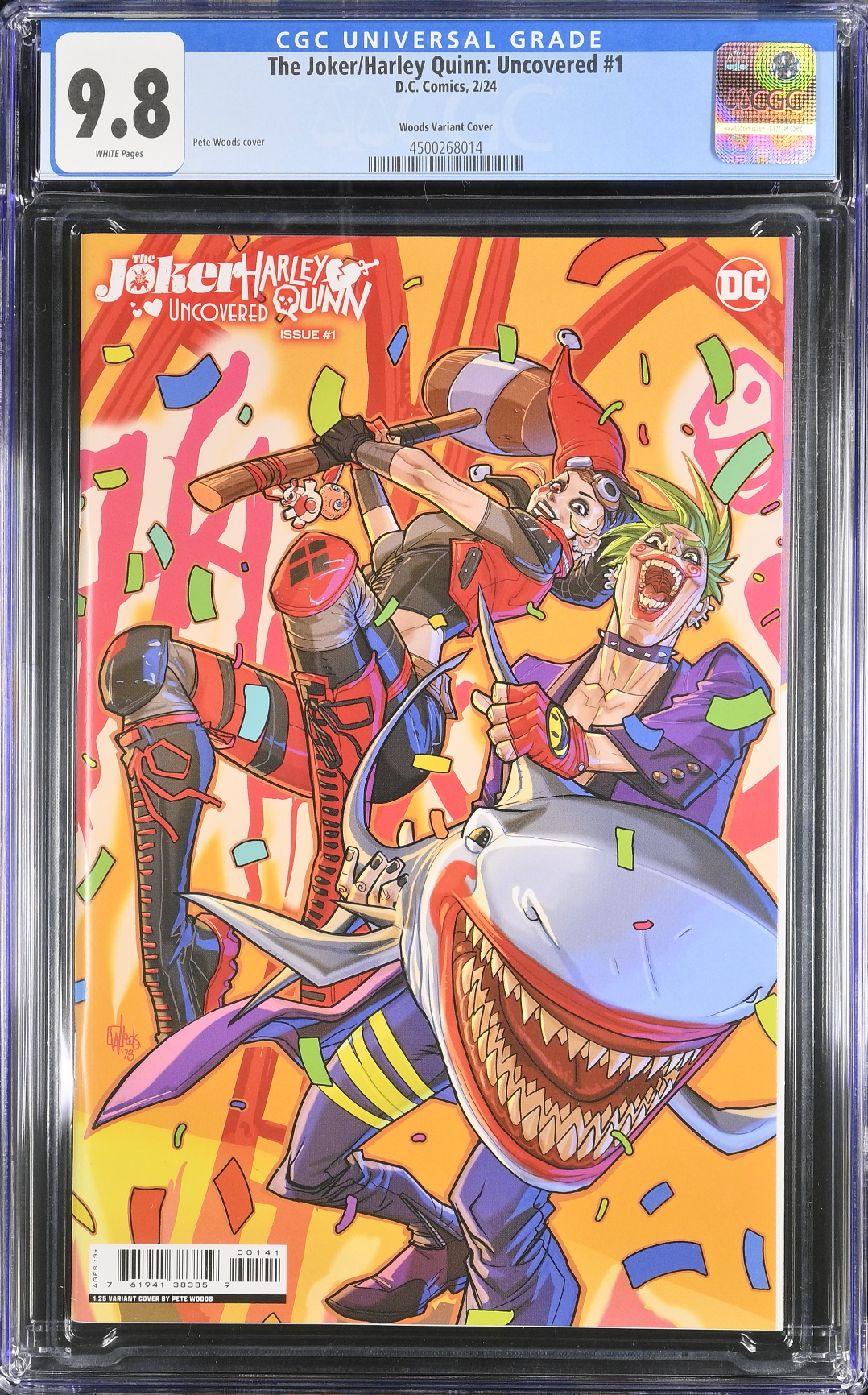 The Joker/Harley Quinn: Uncovered #1 1:25 Woods Retailer Incentive Variant CGC 9.8