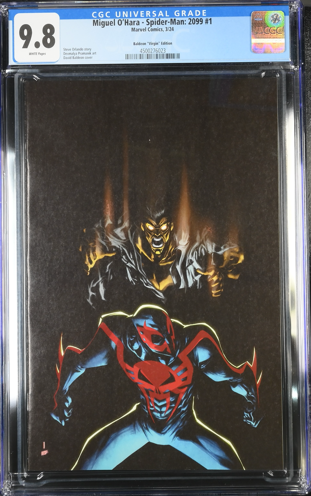 Miguel O'Hara - Spider-Man: 2099 #1 Baldeon 1:100 Virgin Retailer Incentive Variant CGC 9.8