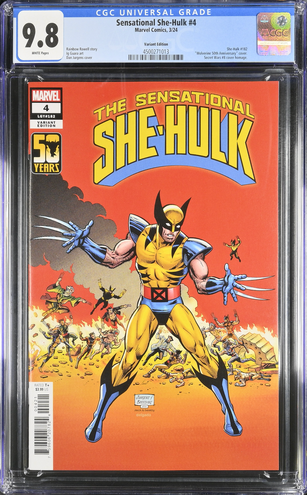 The Sensational She-Hulk #4 Jurgens Variant CGC 9.8