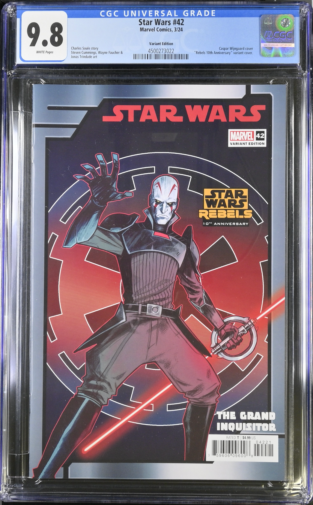 Star Wars #42 Wijngaard Rebels 10th Anniversary Variant CGC 9.8