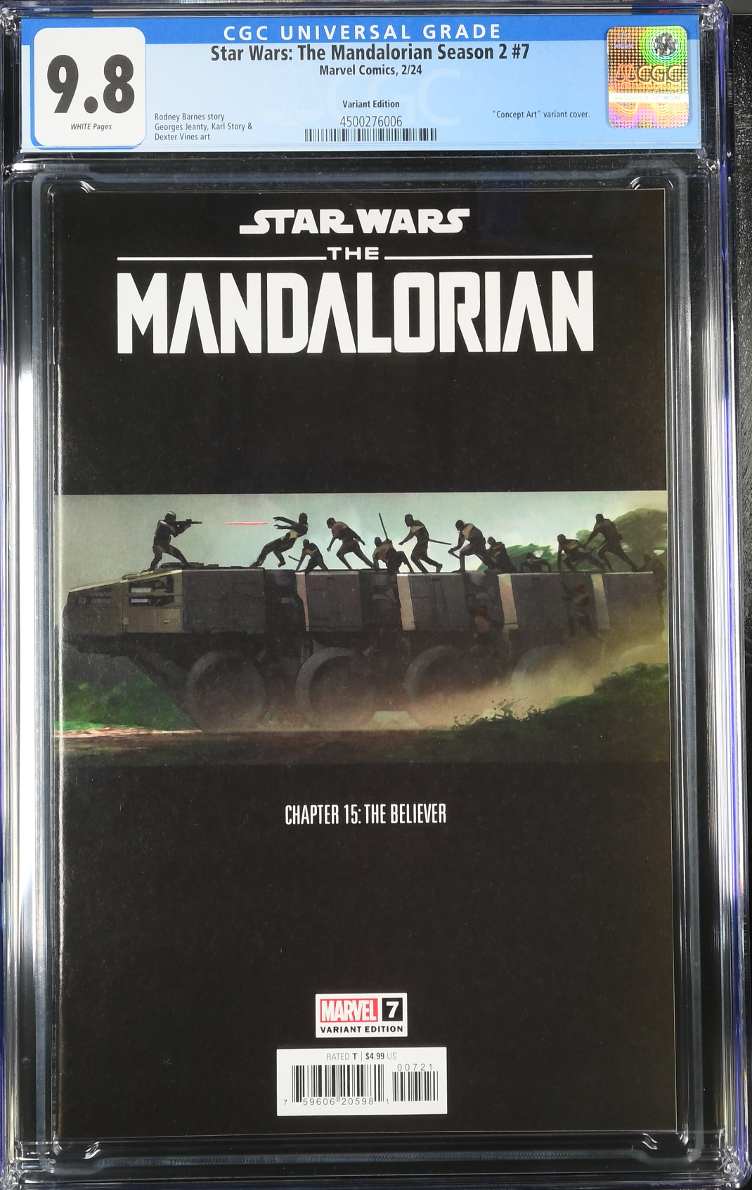 Star Wars: The Mandalorian Season 2 #7 Concept Art Variant CGC 9.8