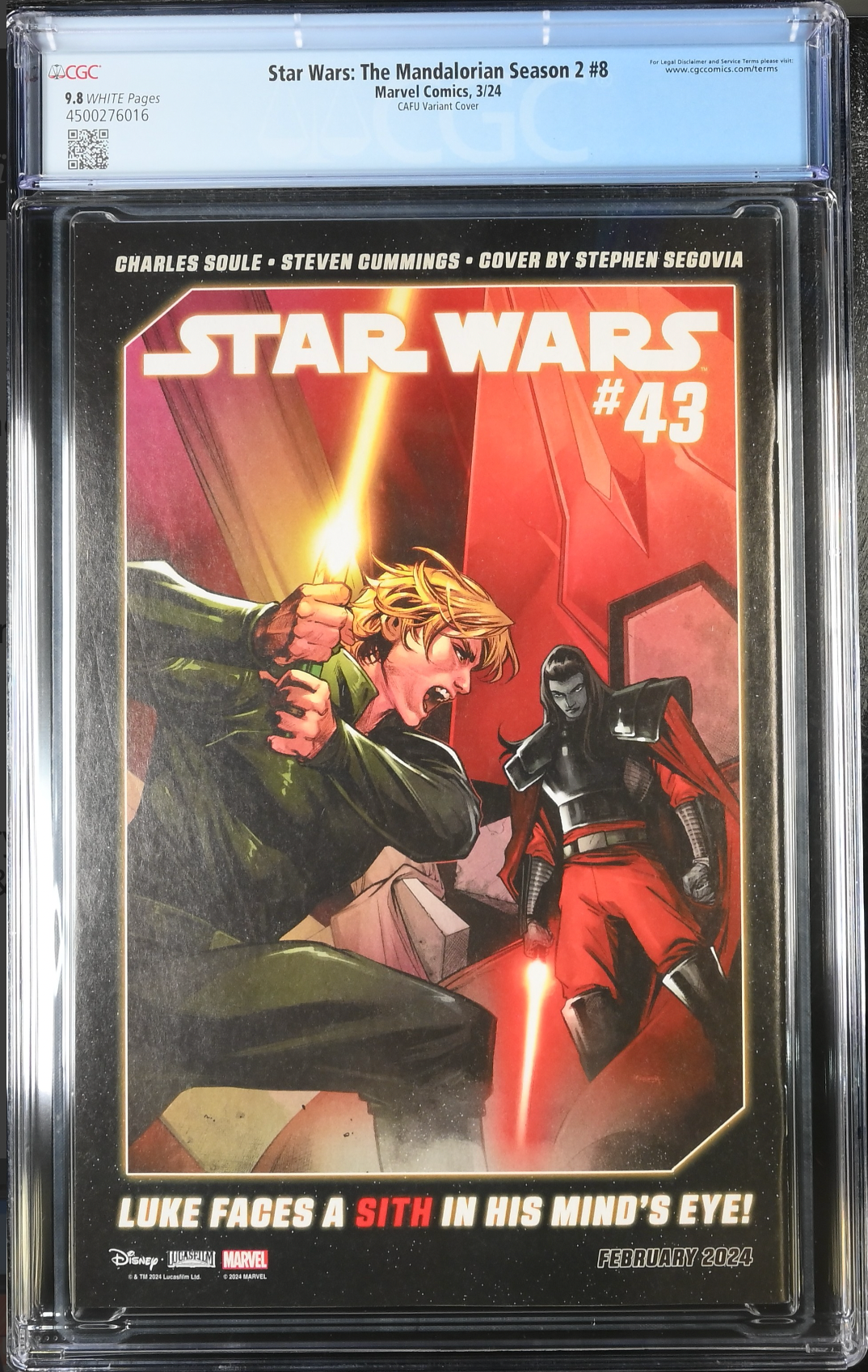 Star Wars: The Mandalorian Season 2 #8 Cafu Variant CGC 9.8