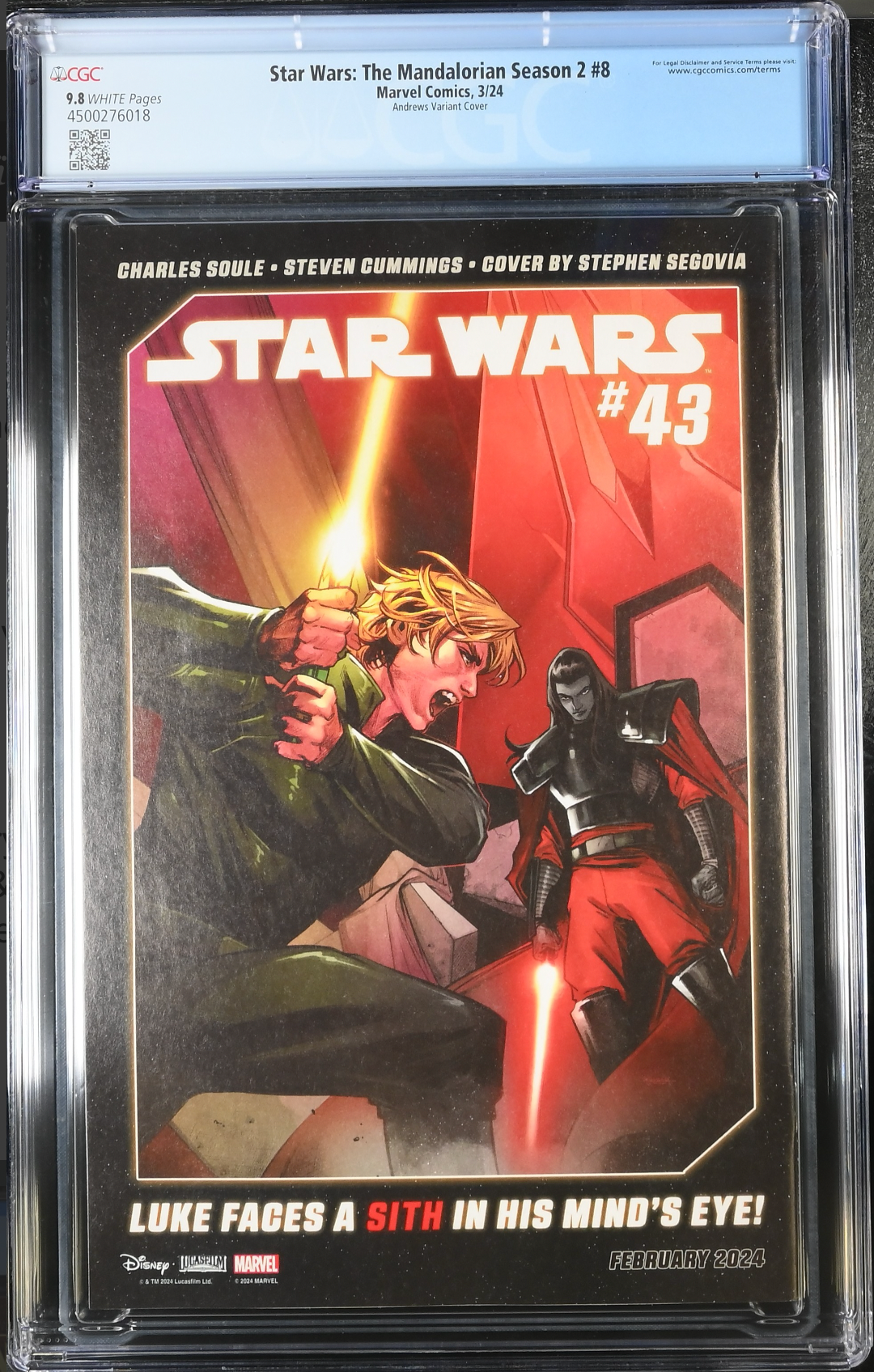 Star Wars: The Mandalorian Season 2 #8 Andrews 1:25 Retailer Incentive Variant CGC 9.8