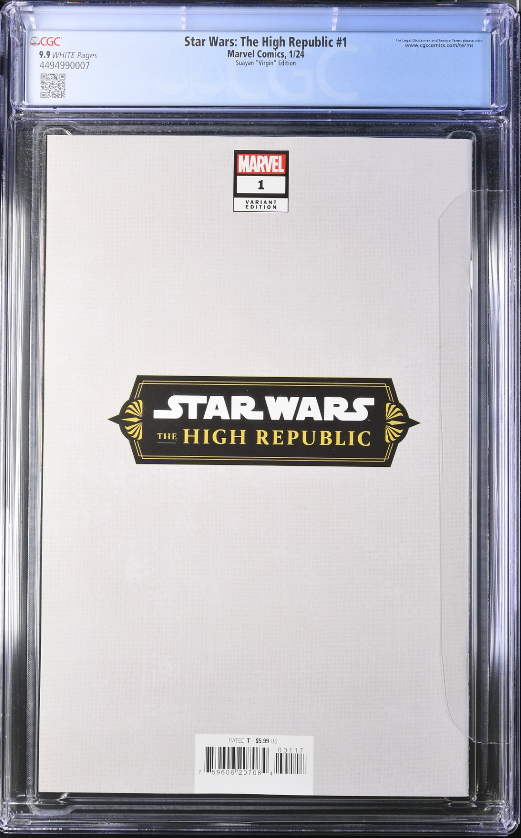 Star Wars: The High Republic (Phase III) #1 Suayan Connecting 1:100 Virgin Retailer Incentive Variant CGC 9.9