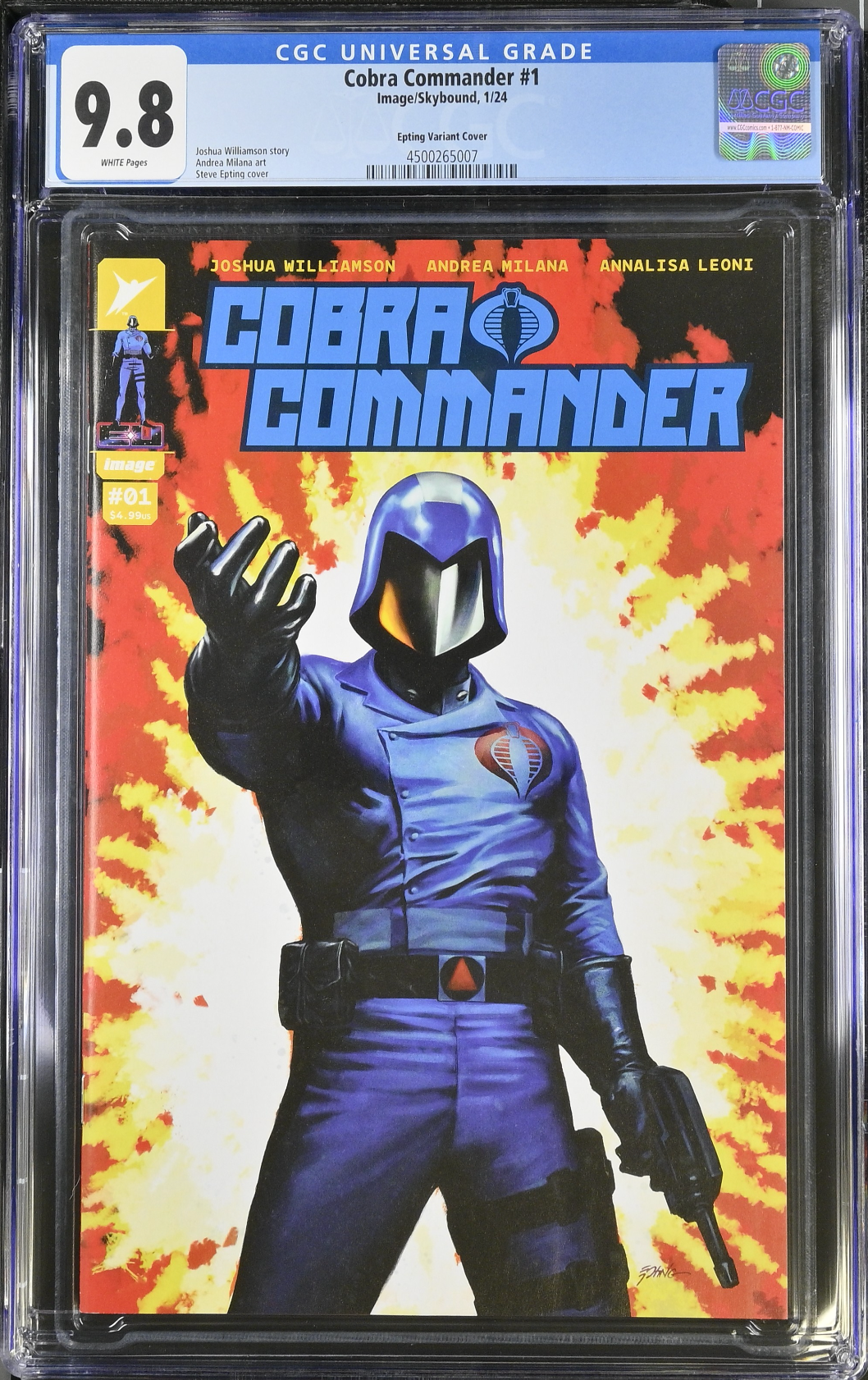 Cobra Commander #1 - Cover D - Epting 1:25 Retailer Incentive Variant CGC 9.8