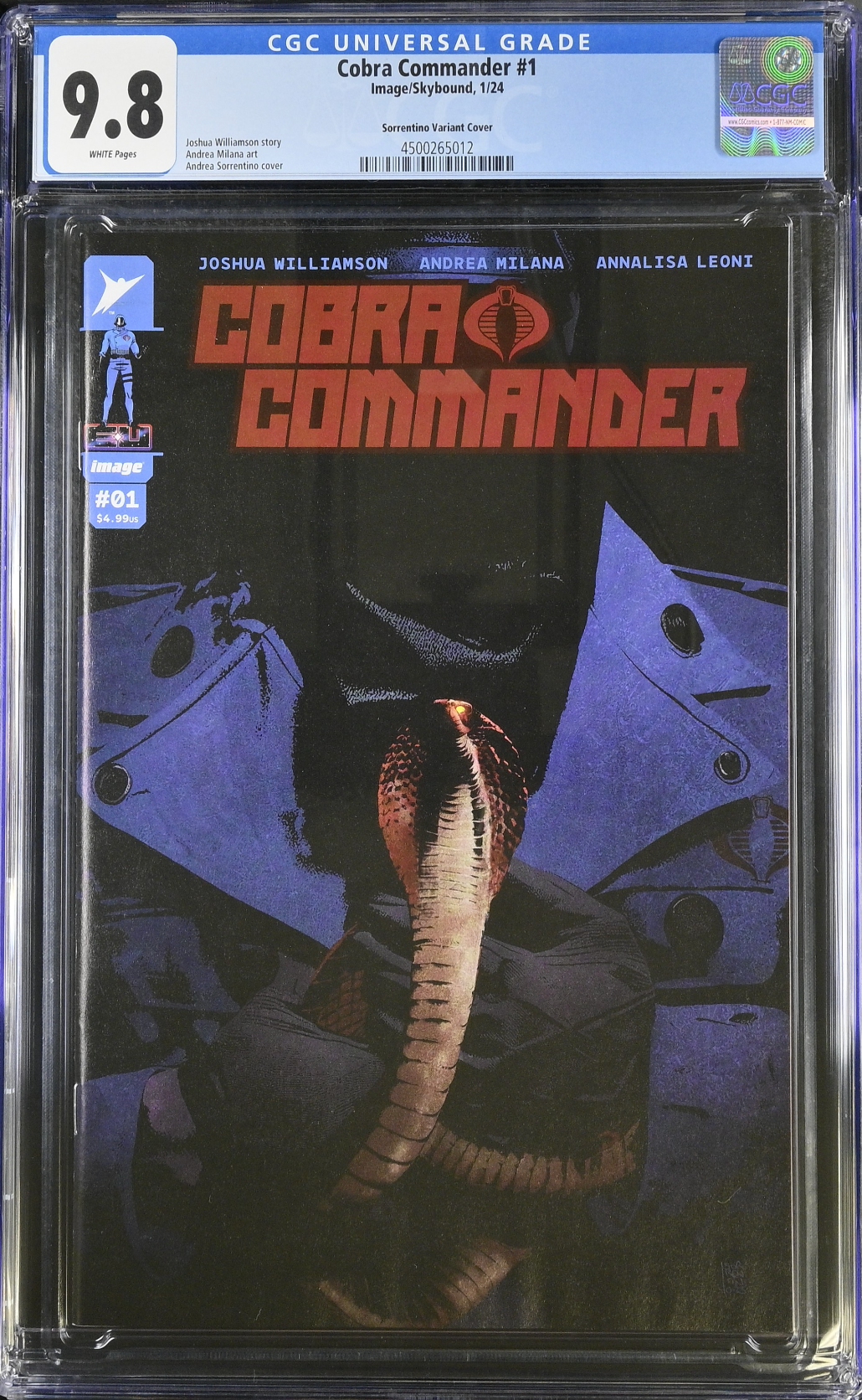 Cobra Commander #1 - Cover E - Sorrentino 1:50 Retailer Incentive Variant CGC 9.8