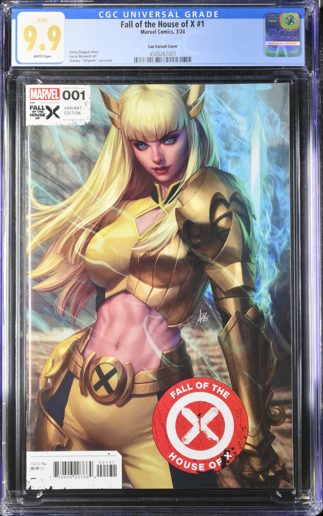 Fall of the House of X #1 Artgerm Magik Variant CGC 9.9