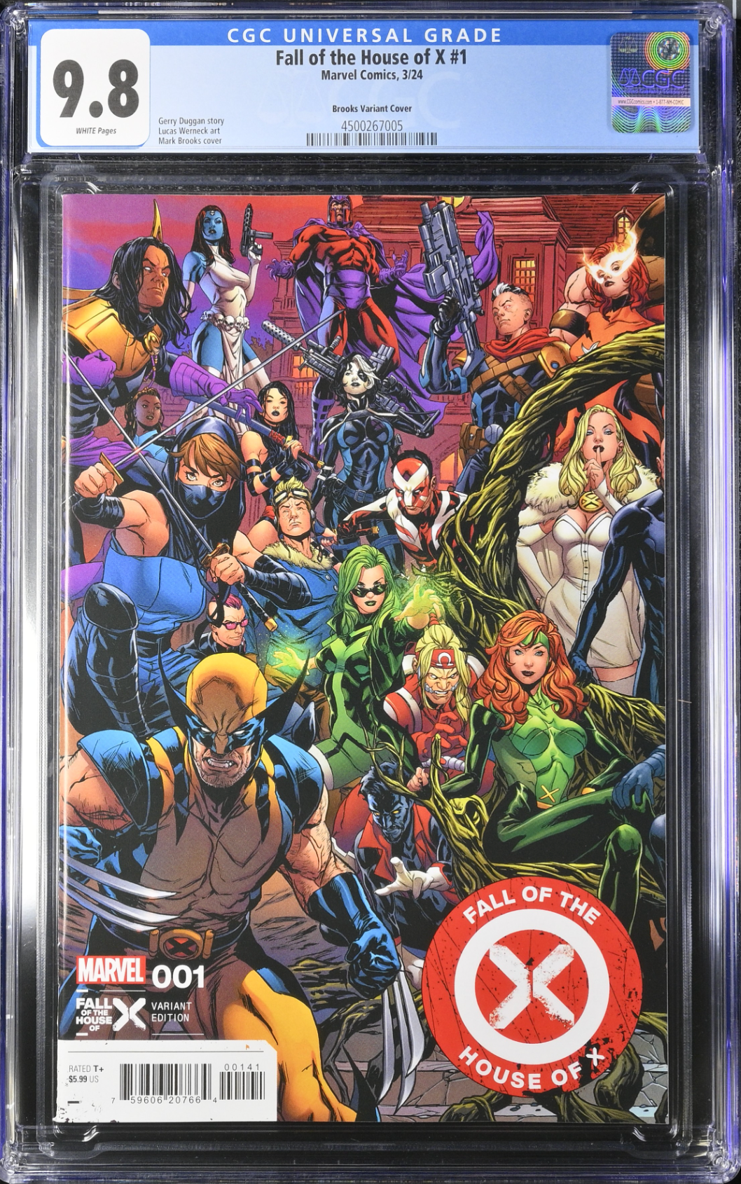 Fall of the House of X #1/Rise of the Powers of X #1 Brooks Connecting Variant CGC 9.8 Set