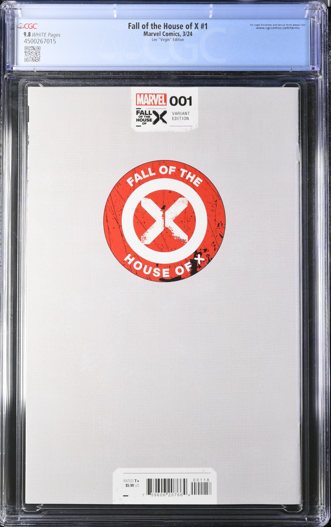 Fall of the House of X #1 InHyuk Lee 1:100 Virgin Retailer Incentive Variant CGC 9.8