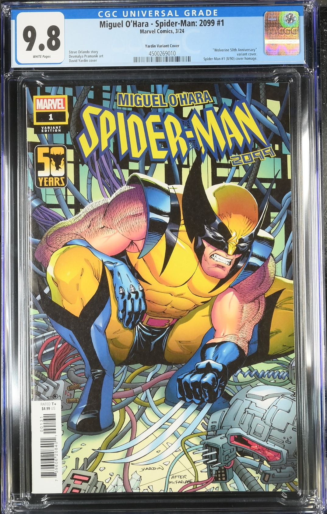 Miguel O'Hara - Spider-Man: 2099 #1 Yardin Variant CGC 9.8