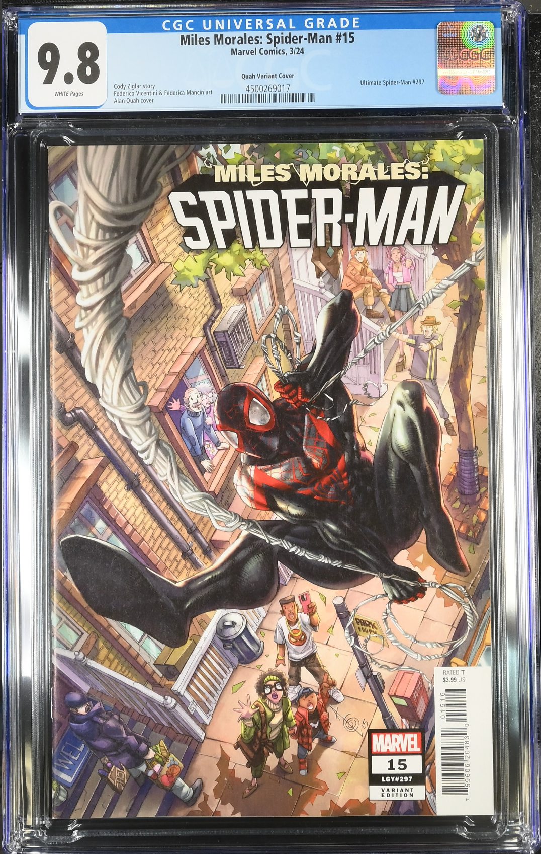 Miles Morales: Spider-Man #15 Quah 1:25 Retailer Incentive Variant CGC 9.8