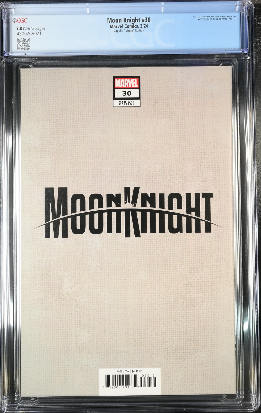 Moon Knight #30 Capullo 1:100 Virgin Retailer Incentive Variant CGC 9.8