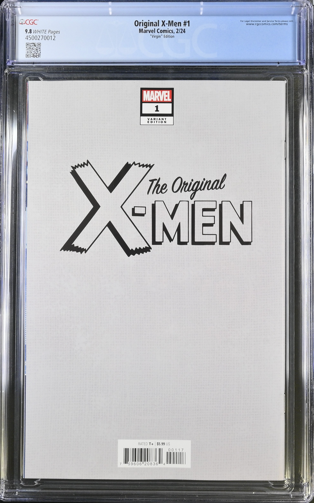 Original X-Men #1 Stegman 1:100 Virgin Retailer Incentive Variant CGC 9.8