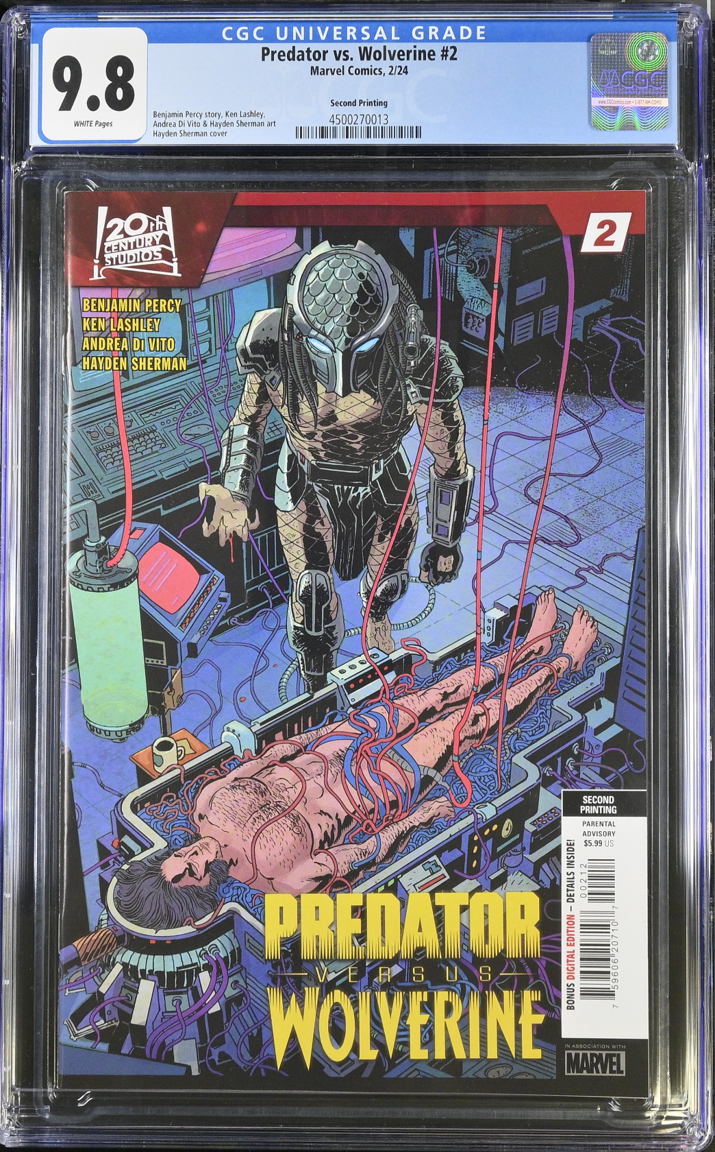 Predator vs. Wolverine #2 Second Printing CGC 9.8