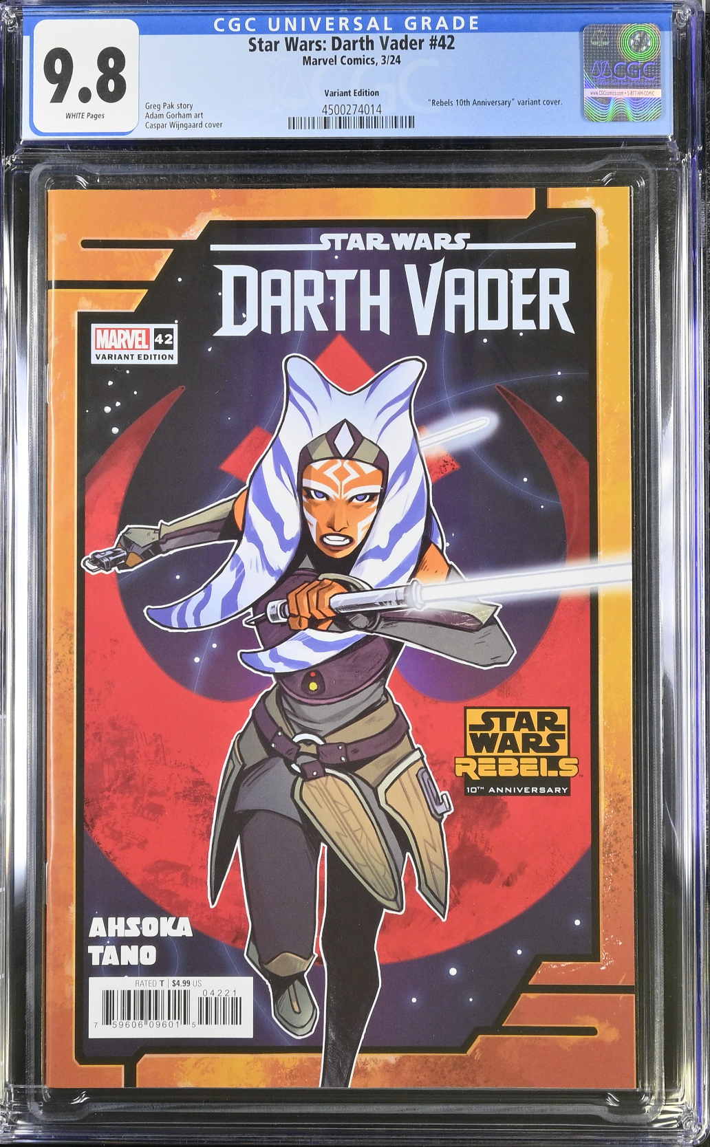 Star Wars: Darth Vader #42 Wijngaard Rebels 10th Anniversary Variant CGC 9.8