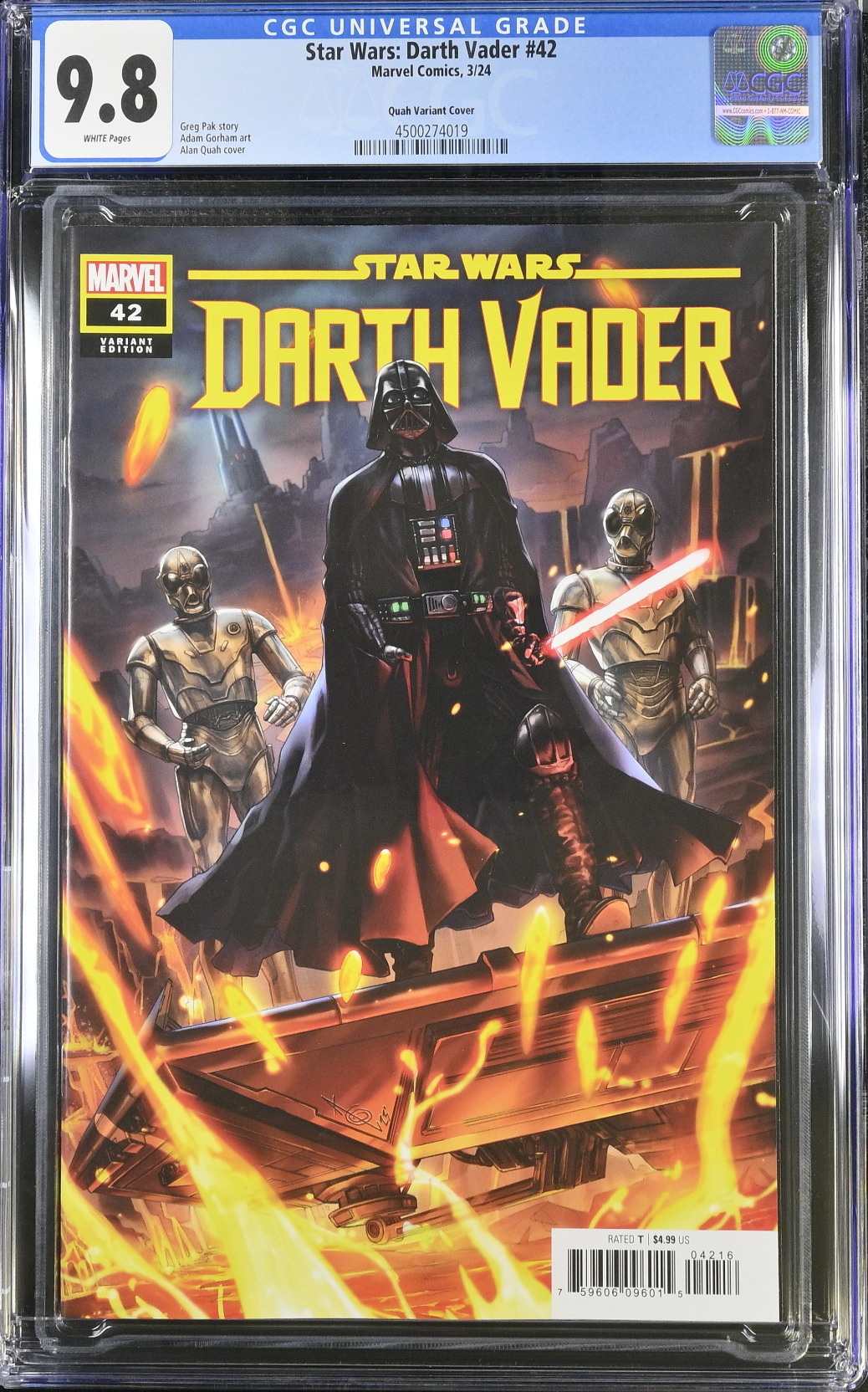 Star Wars: Darth Vader #42 Quah 1:25 Retailer Incentive Variant CGC 9.8