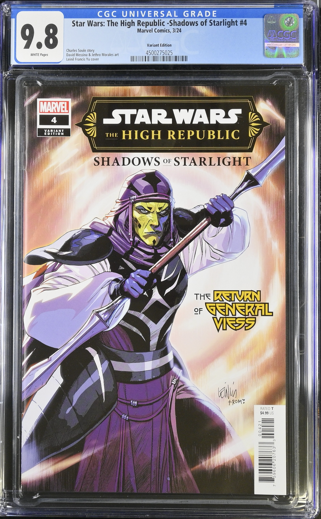 Star Wars: The High Republic - Shadows of Starlight #4 Yu Variant CGC 9.8