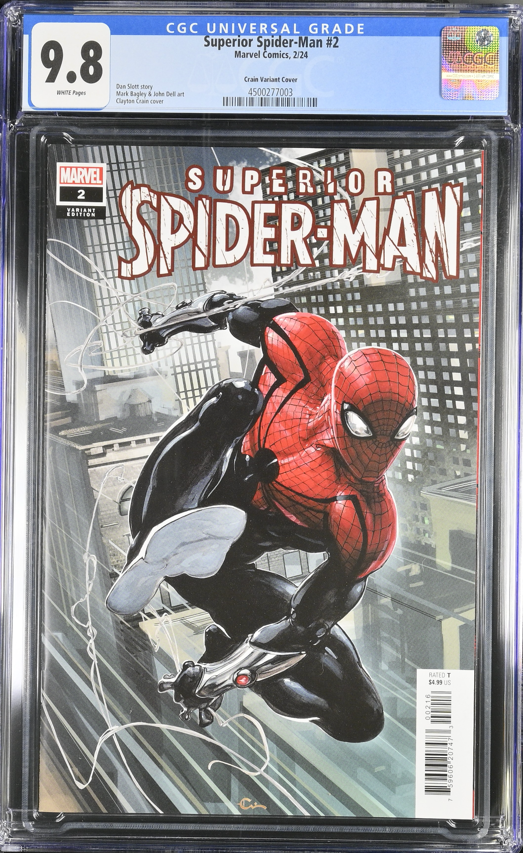 Superior Spider-Man #2 Crain 1:25 Retailer Incentive Variant CGC 9.8