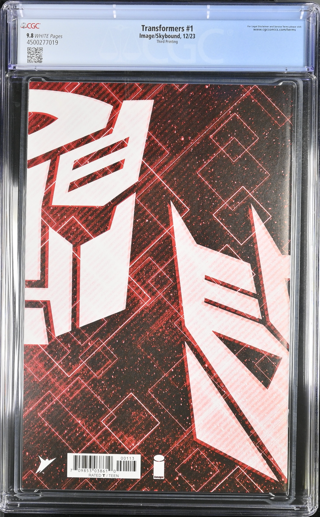 Transformers #1 Third Printing CGC 9.8