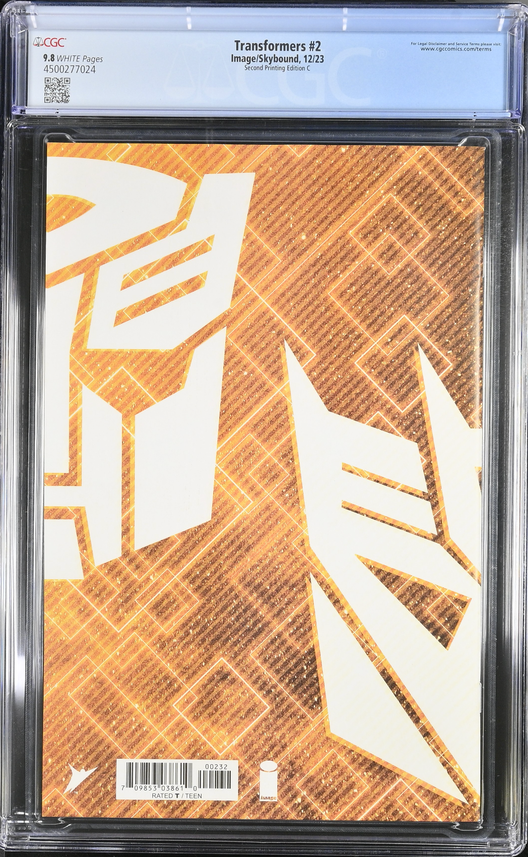 Transformers #2 Second Printing - Cover C - Howard Variant CGC 9.8