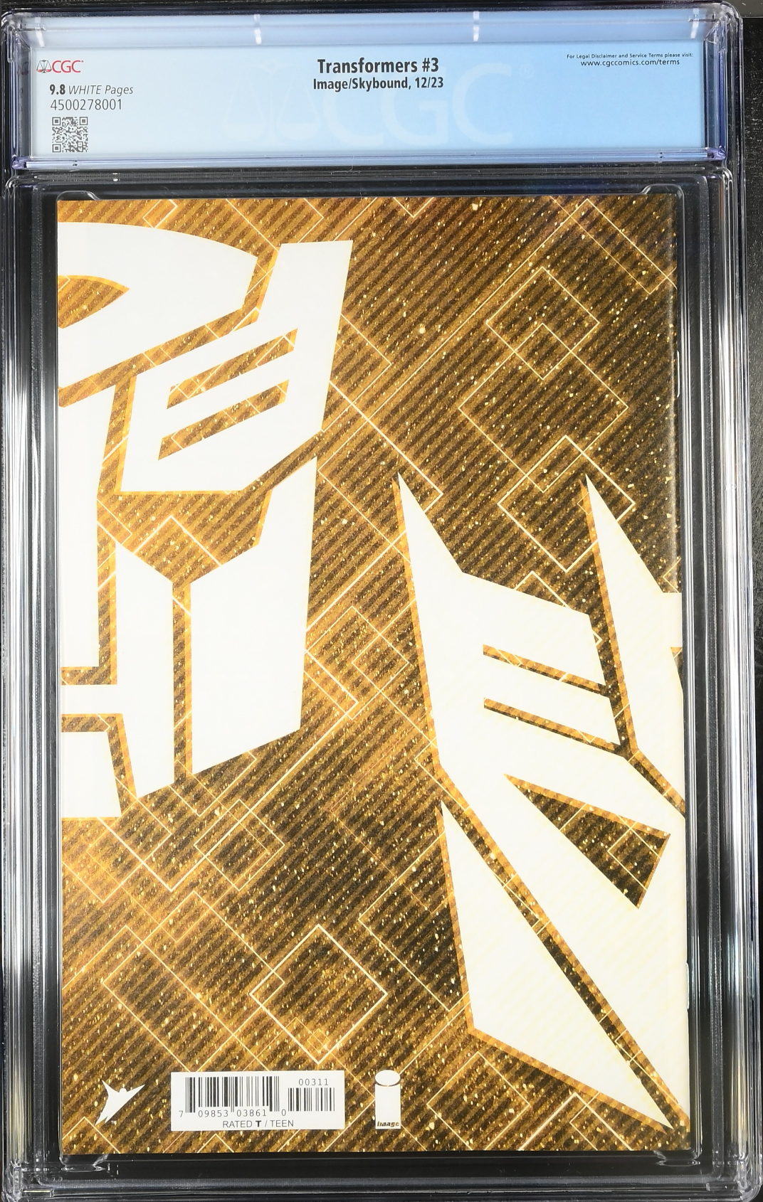 Transformers #3 CGC 9.8