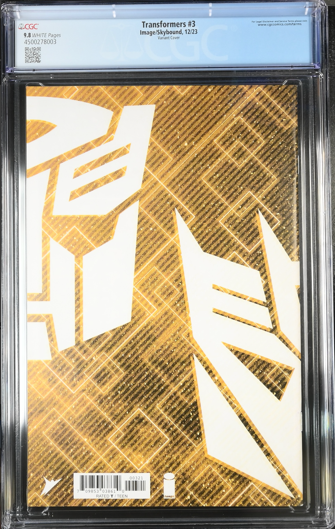 Transformers #3 Clarke Variant CGC 9.8