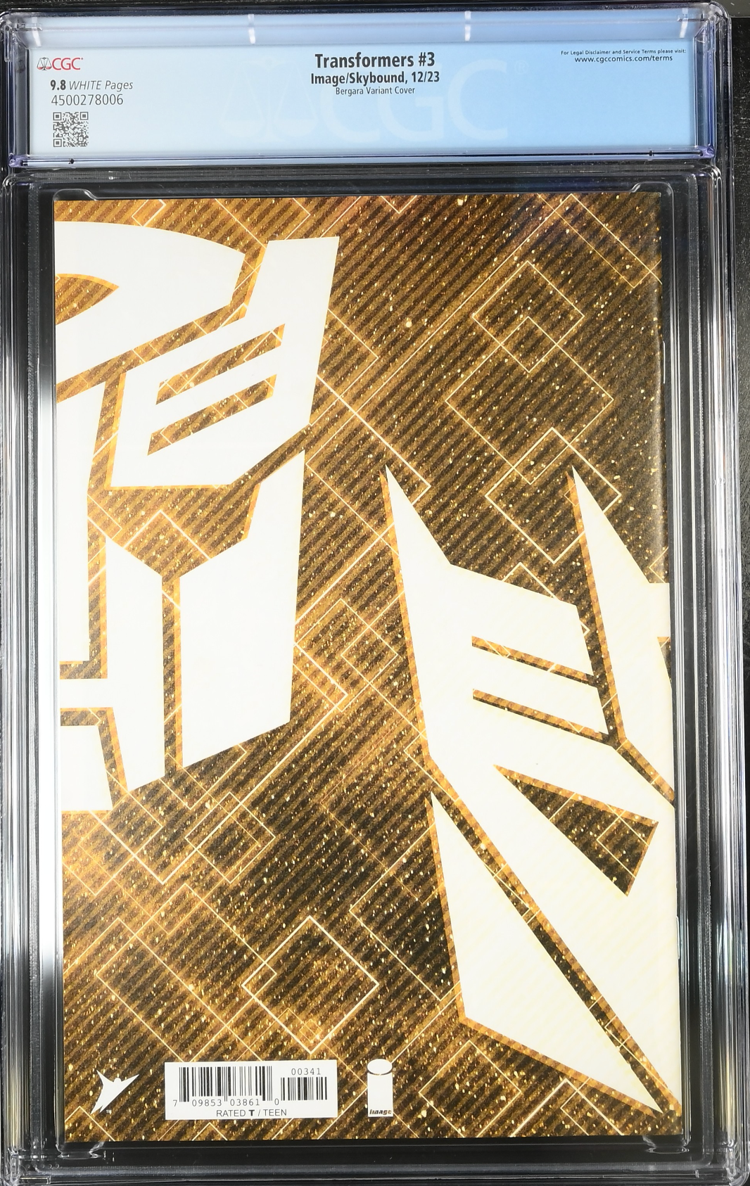 Transformers #3 Bergara 1:25 Retailer Incentive Variant CGC 9.8