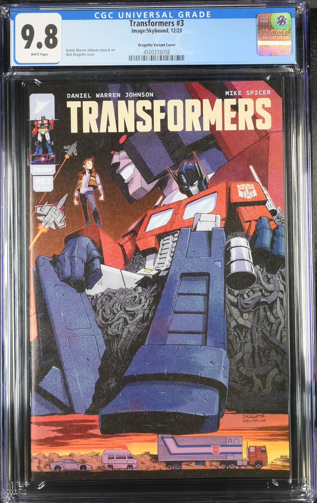 Transformers #3 Dragotta 1:50 Retailer Incentive Variant CGC 9.8