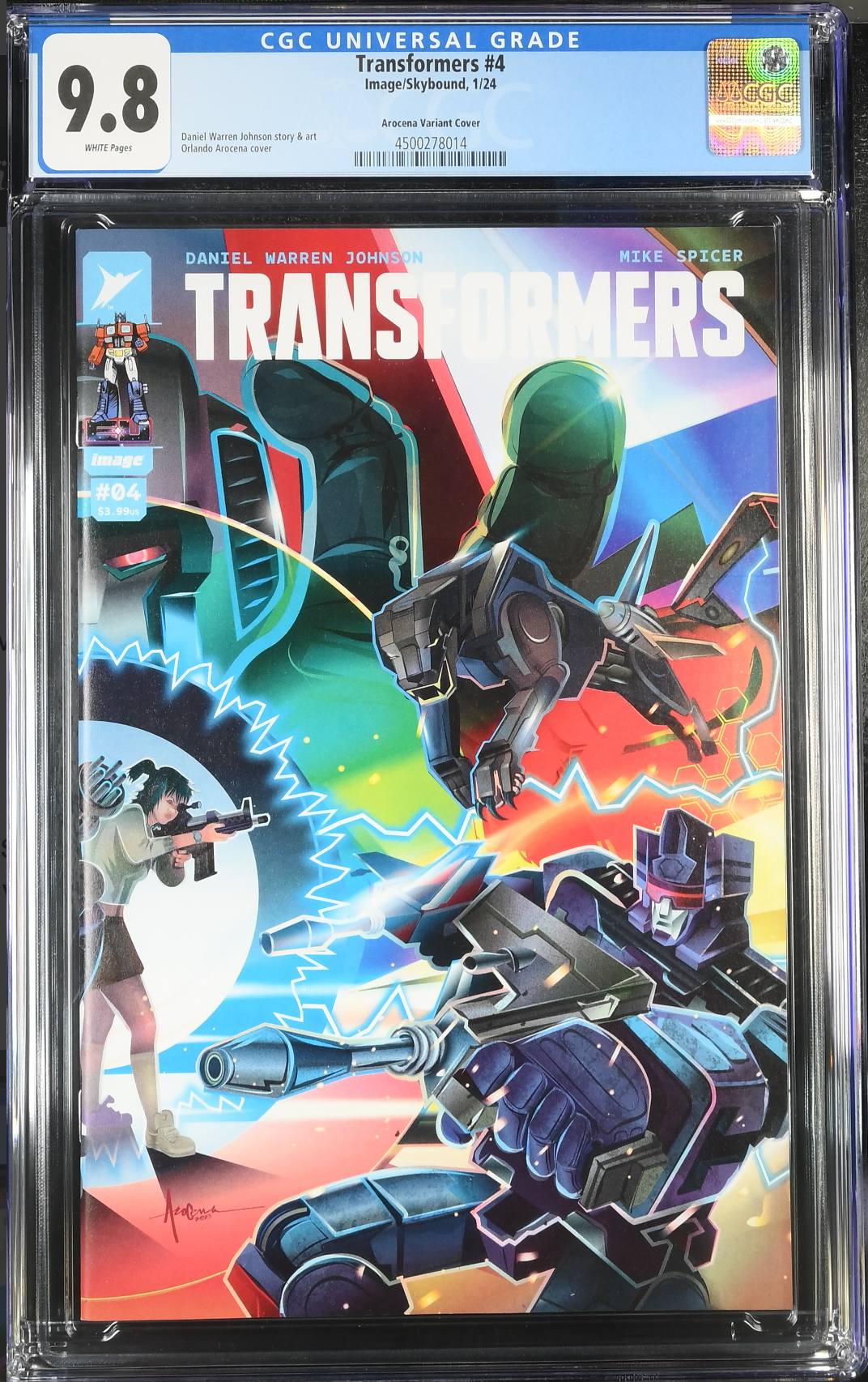 Transformers #4 Arocena 1:10 Retailer Incentive Variant CGC 9.8