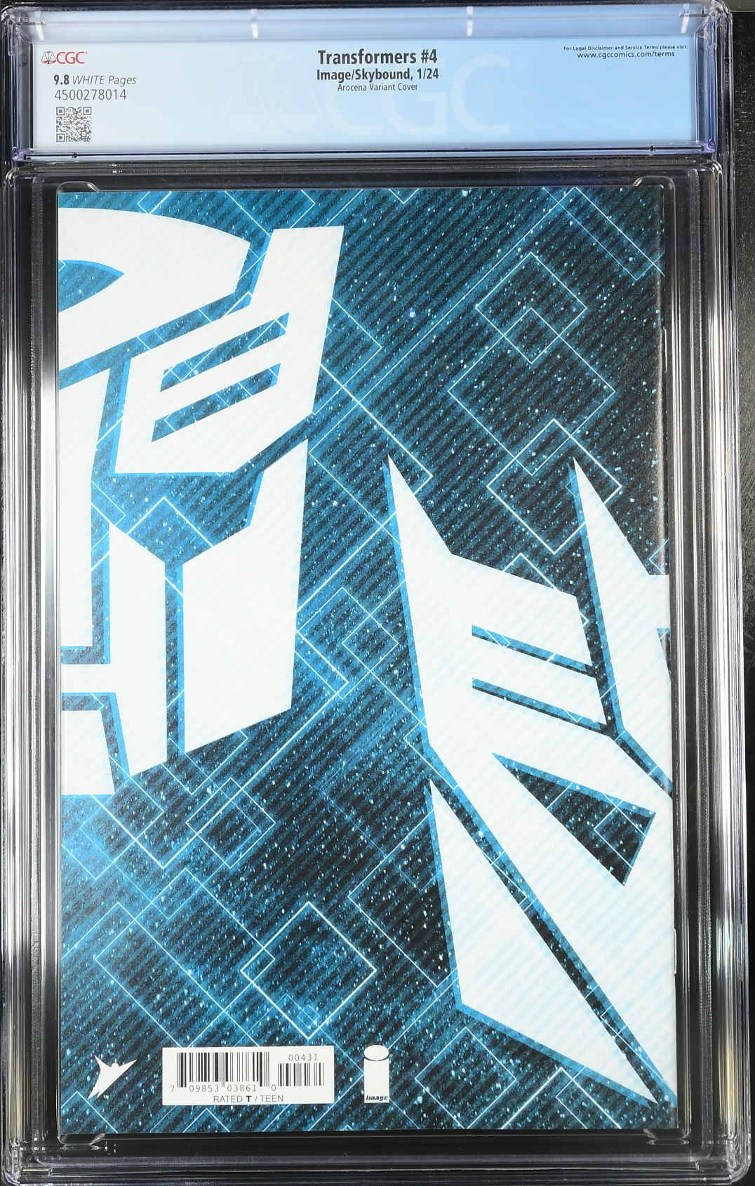 Transformers #4 Arocena 1:10 Retailer Incentive Variant CGC 9.8