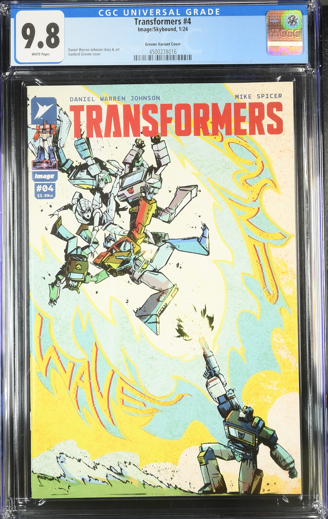 Transformers #4 Greene 1:25 Retailer Incentive Variant CGC 9.8