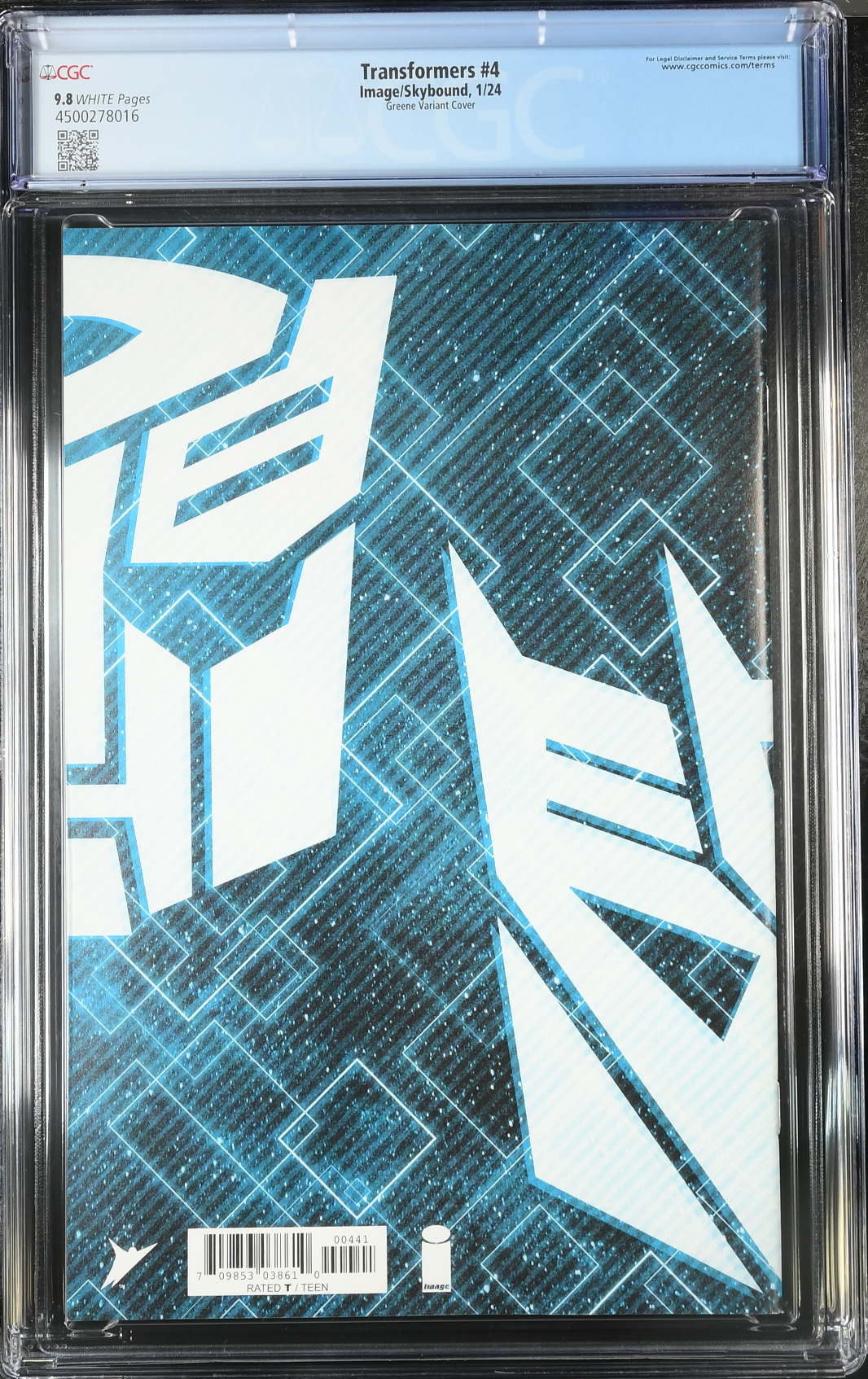 Transformers #4 Greene 1:25 Retailer Incentive Variant CGC 9.8