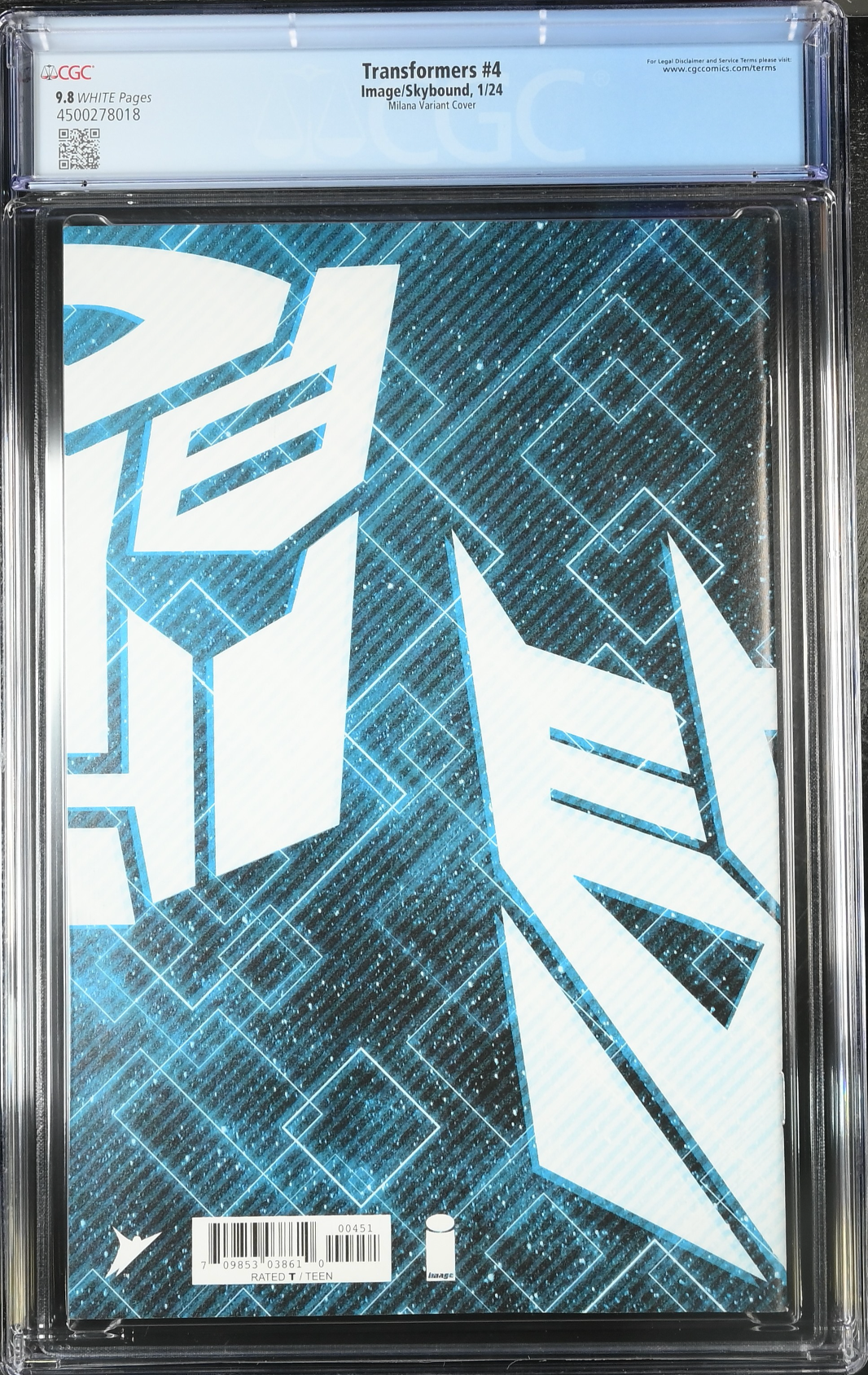 Transformers #4 Milana & Leoni 1:50 Retailer Incentive Variant CGC 9.8