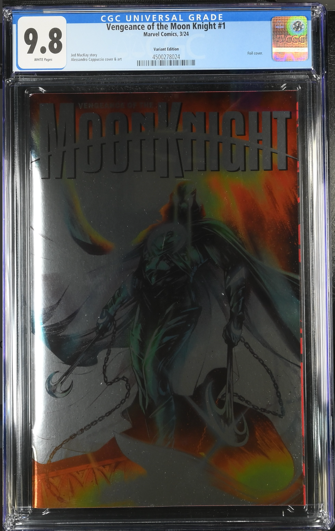 Vengeance of the Moon Knight #1 Cappuccio Foil Variant CGC 9.8