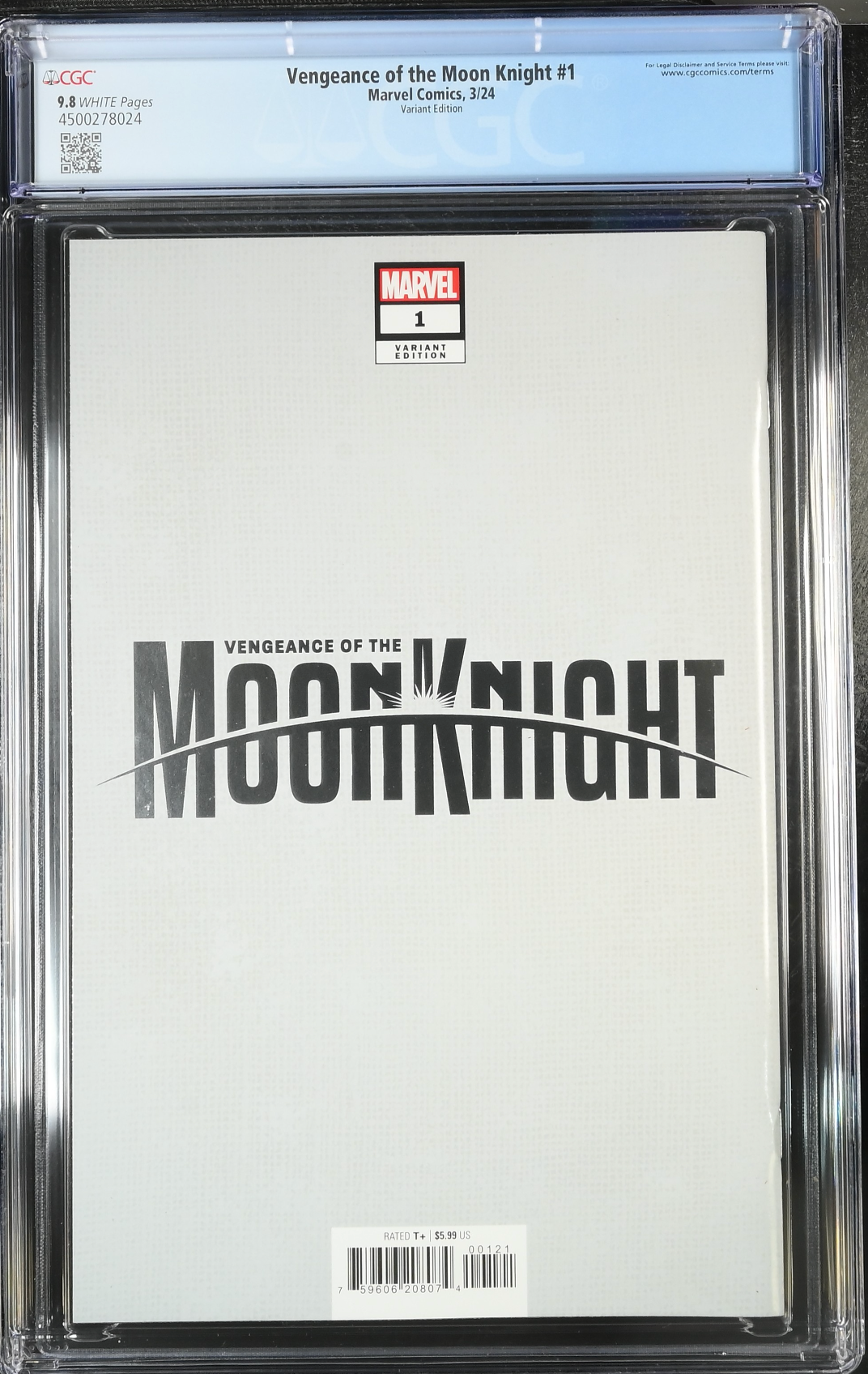 Vengeance of the Moon Knight #1 Cappuccio Foil Variant CGC 9.8