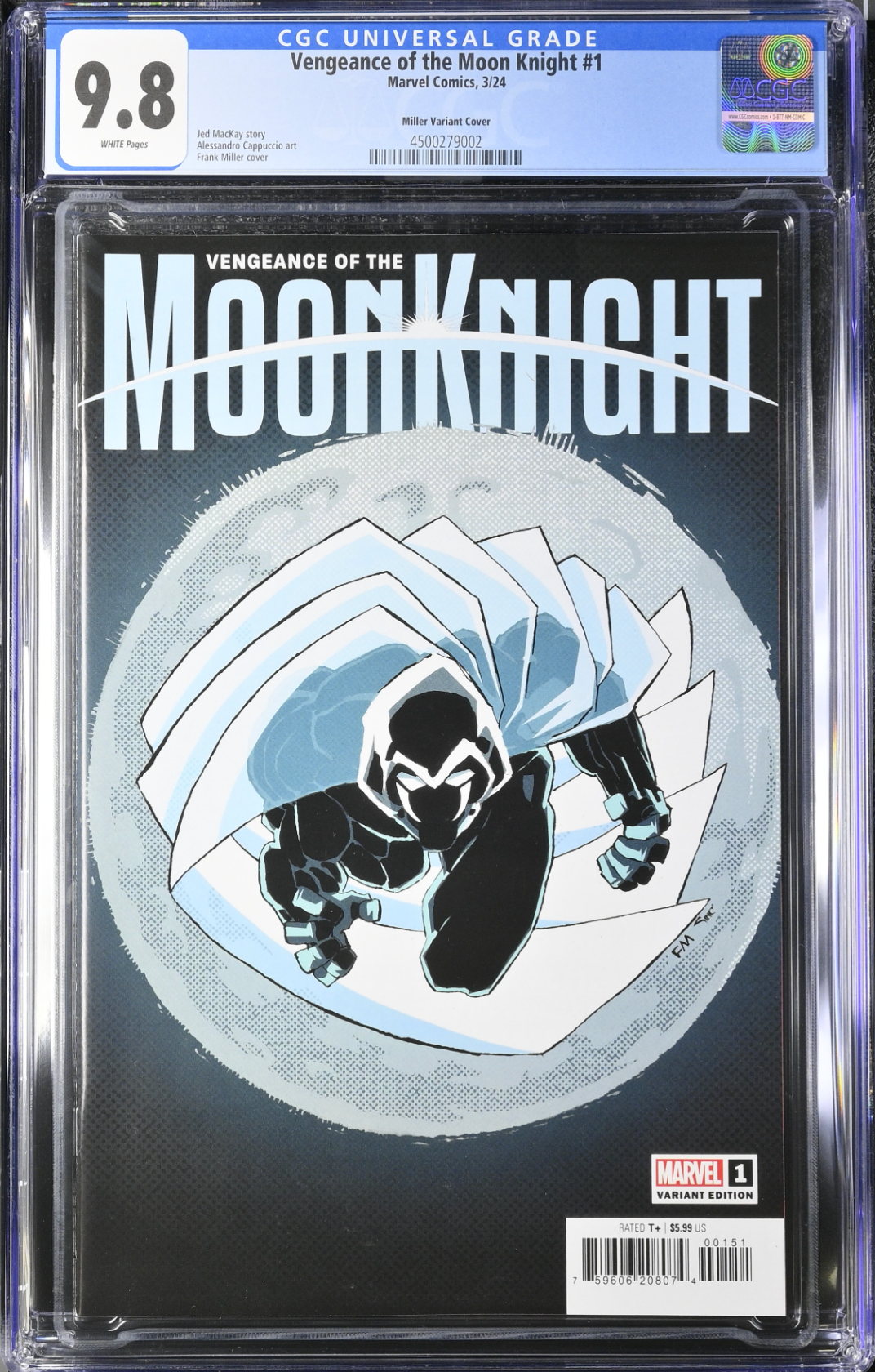 Vengeance of the Moon Knight #1 Miller Variant CGC 9.8