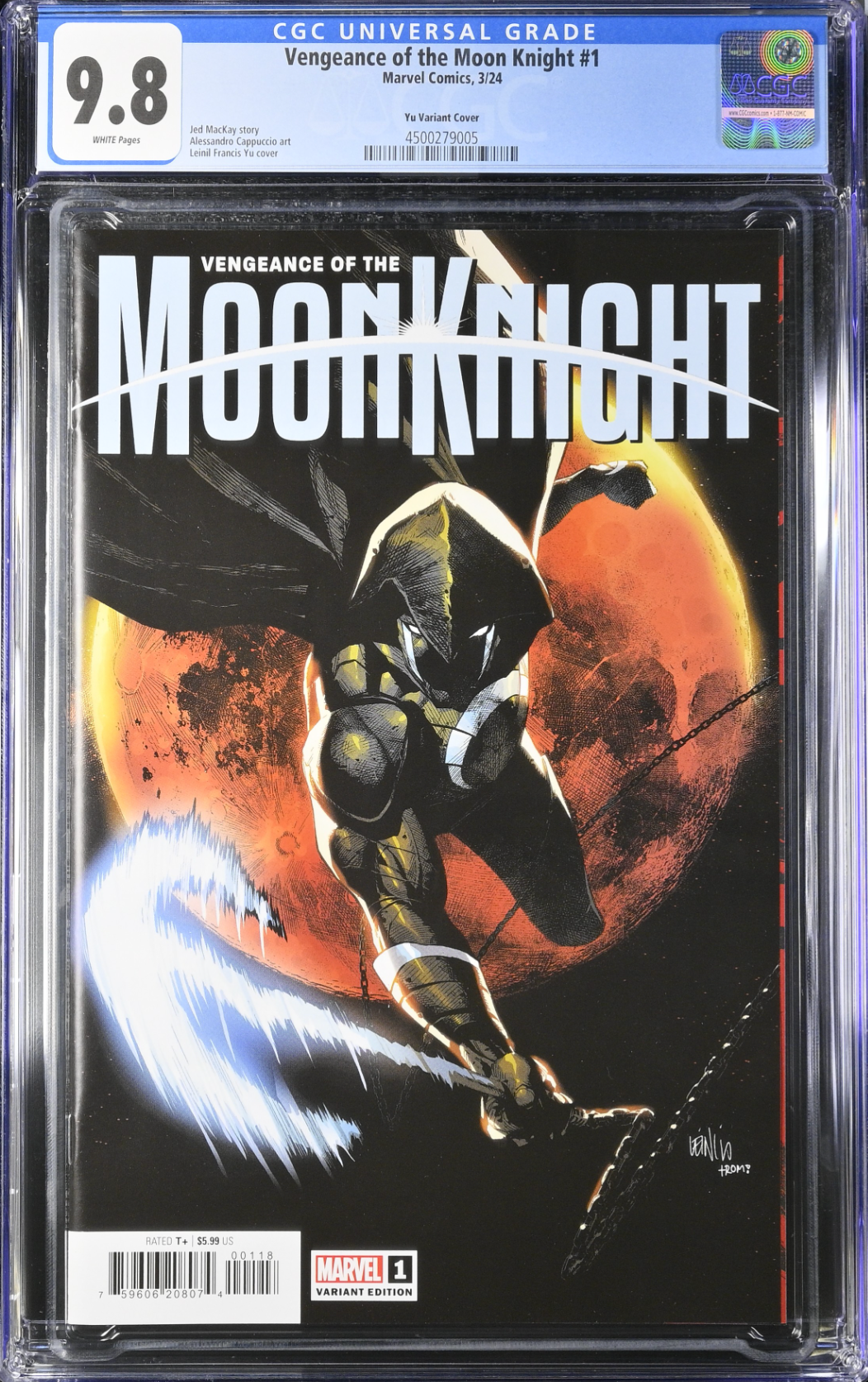 Vengeance of the Moon Knight #1 Yu 1:25 Retailer Incentive Variant CGC 9.8