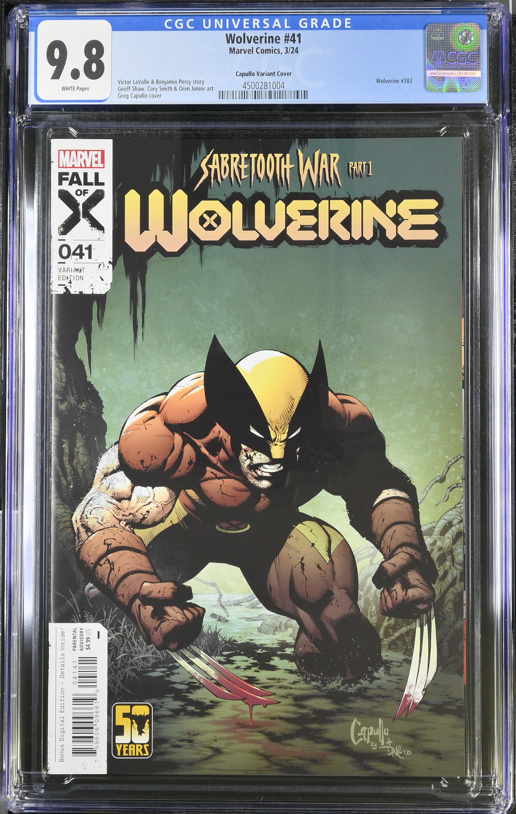 Wolverine #41 Capullo Variant CGC 9.8