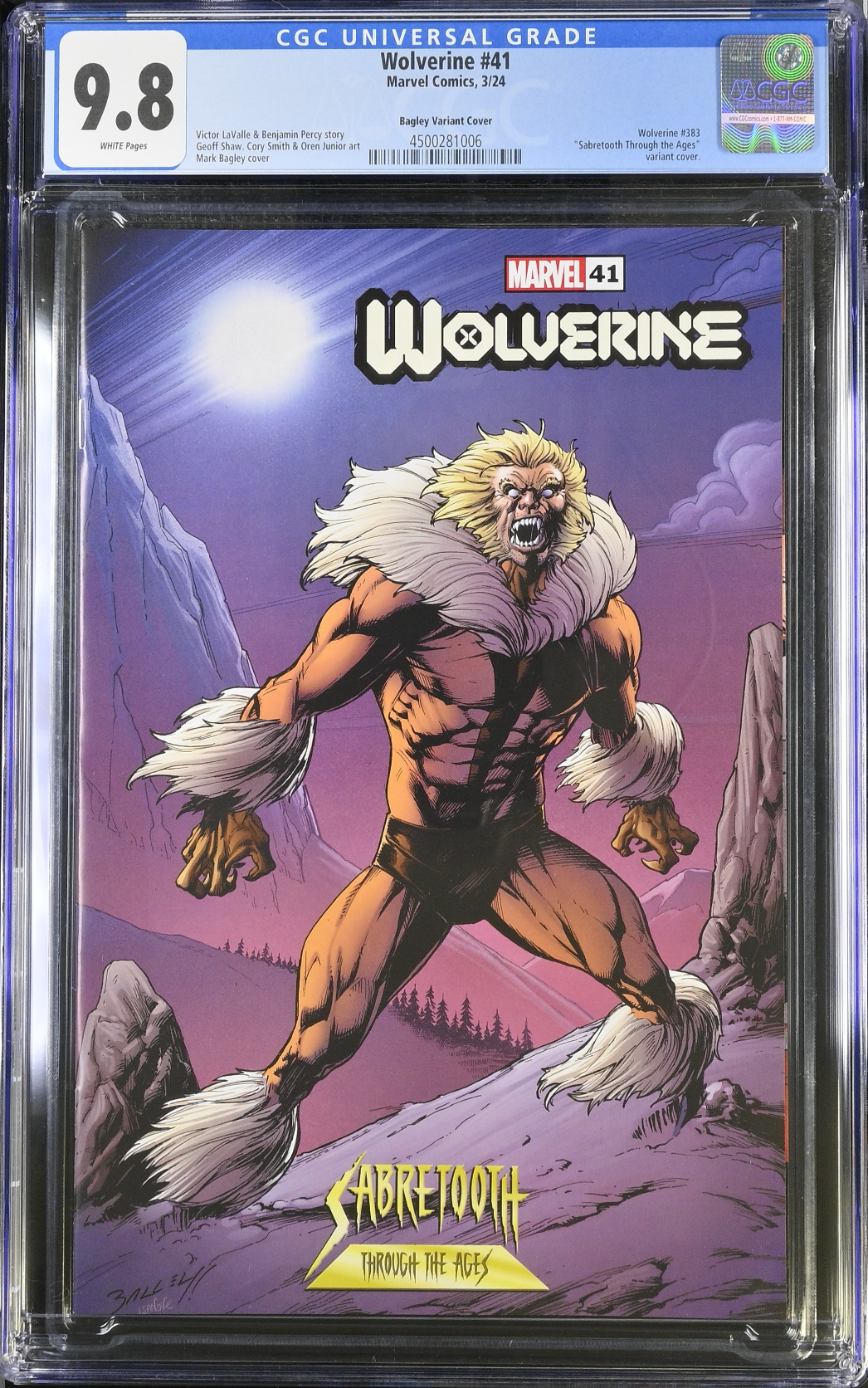 Wolverine #41 Bagley Variant CGC 9.8