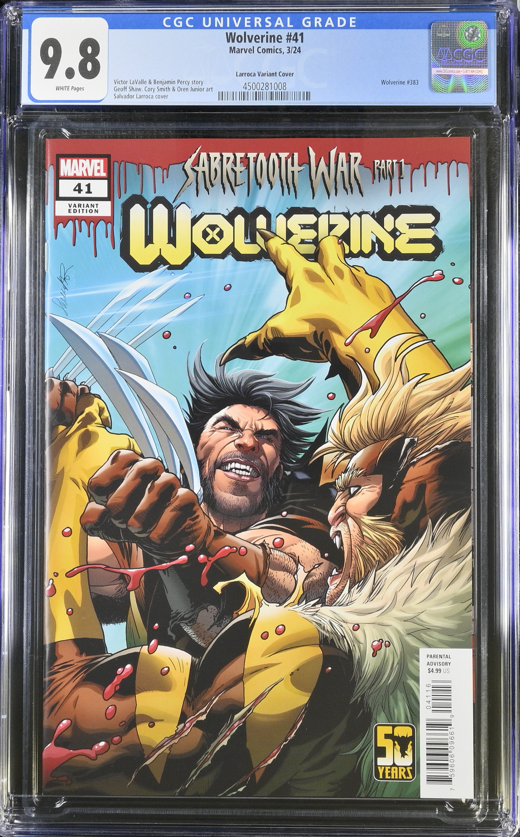 Wolverine #41 Larroca 1:25 Retailer Incentive Variant CGC 9.8