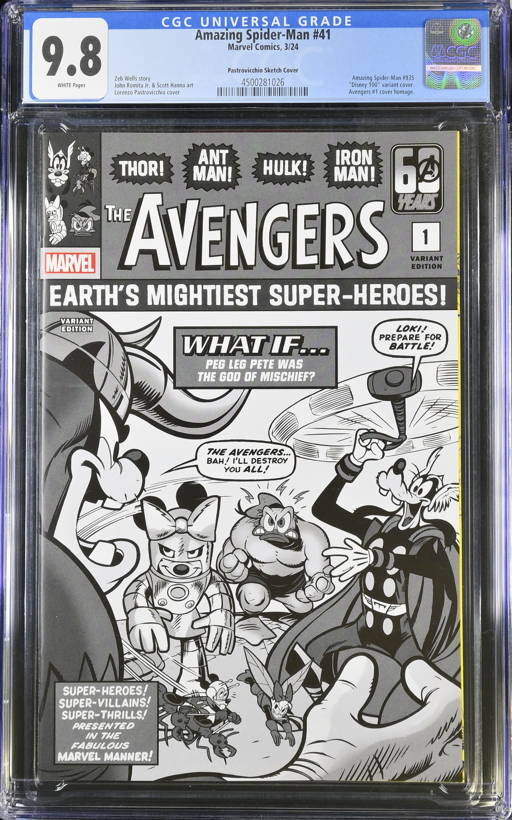 Amazing Spider-Man #41 Disney What if? 1:100 Retailer Incentive Variant CGC 9.8