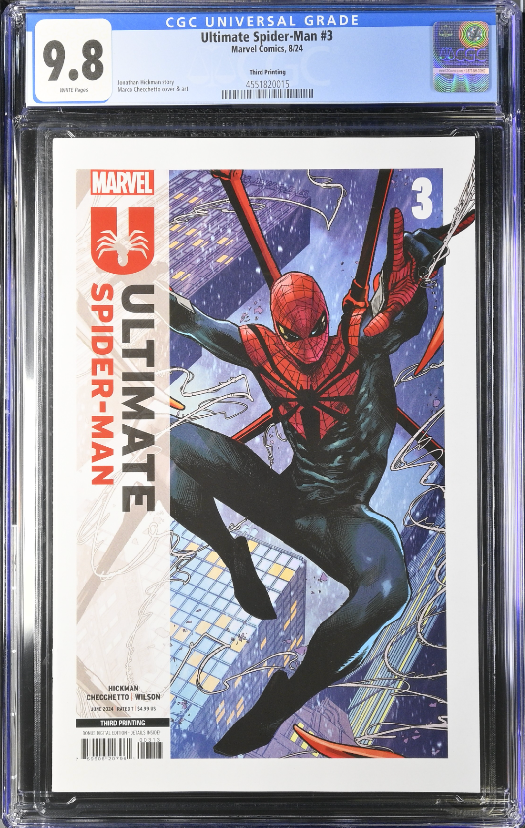 Ultimate Spider-Man #3 Third Printing CGC 9.8