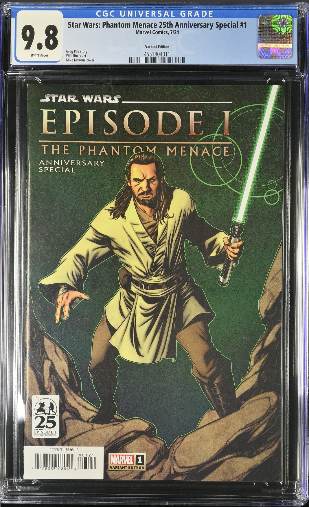 Star Wars: Phantom Menace 25th Anniversary Special #1 McKone Variant CGC 9.8
