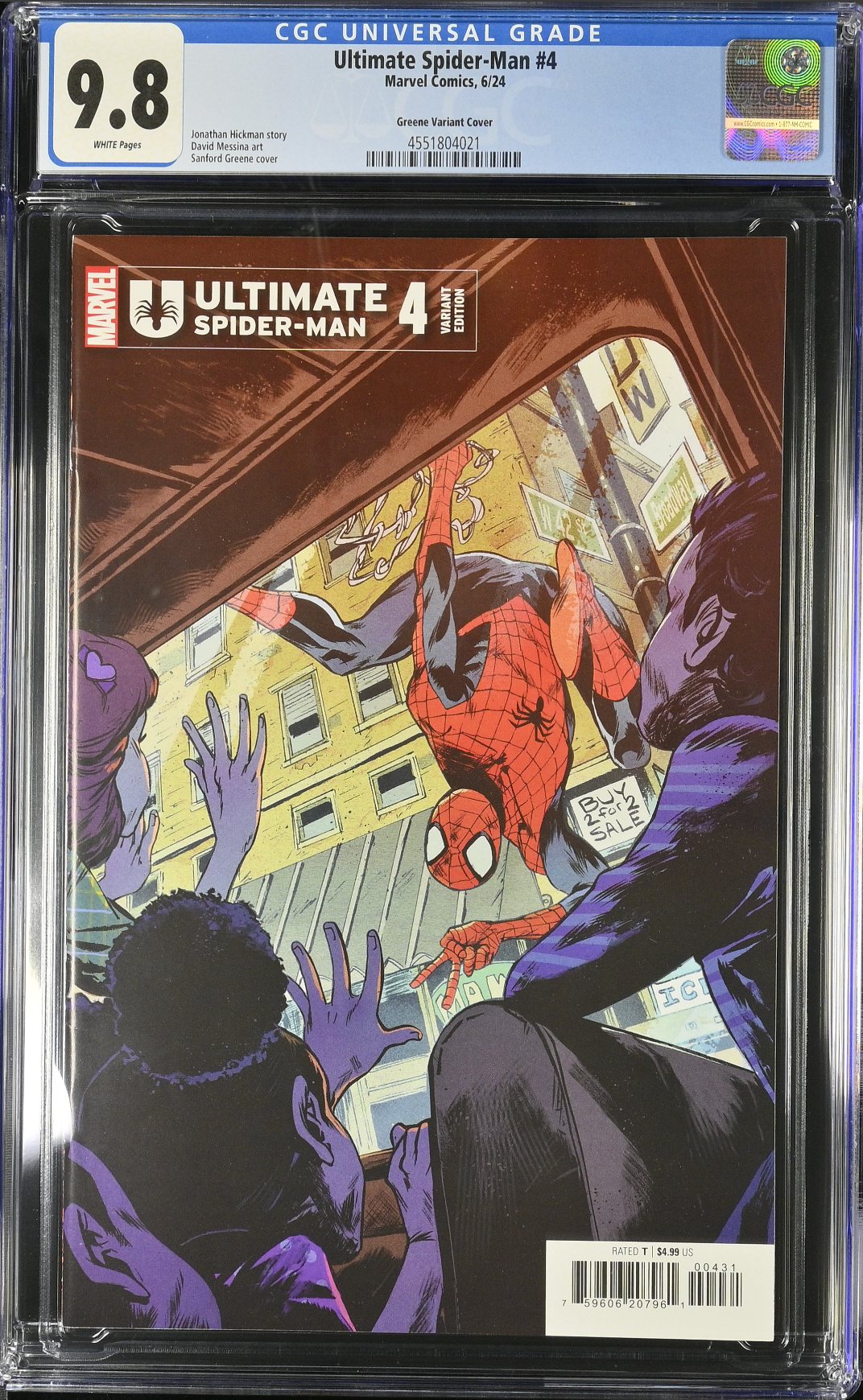 Ultimate Spider-Man #4 Greene Variant CGC 9.8