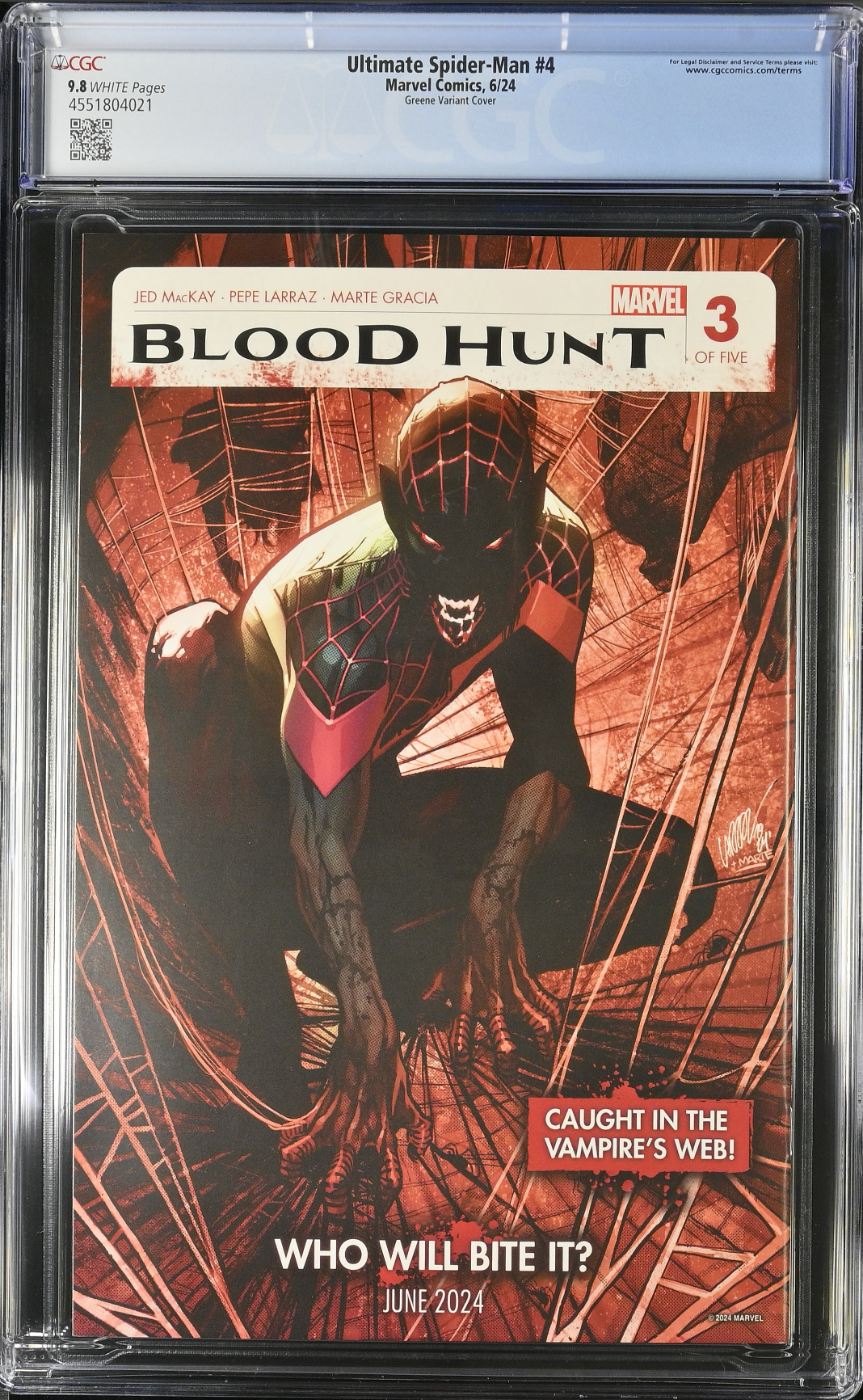 Ultimate Spider-Man #4 Greene Variant CGC 9.8